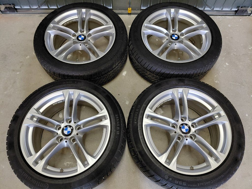 18 inch M velgen met winterbanden BMW 5-serie F10 / F11, Auto-onderdelen, Banden en Velgen, Ophalen, 18 inch, Banden en Velgen