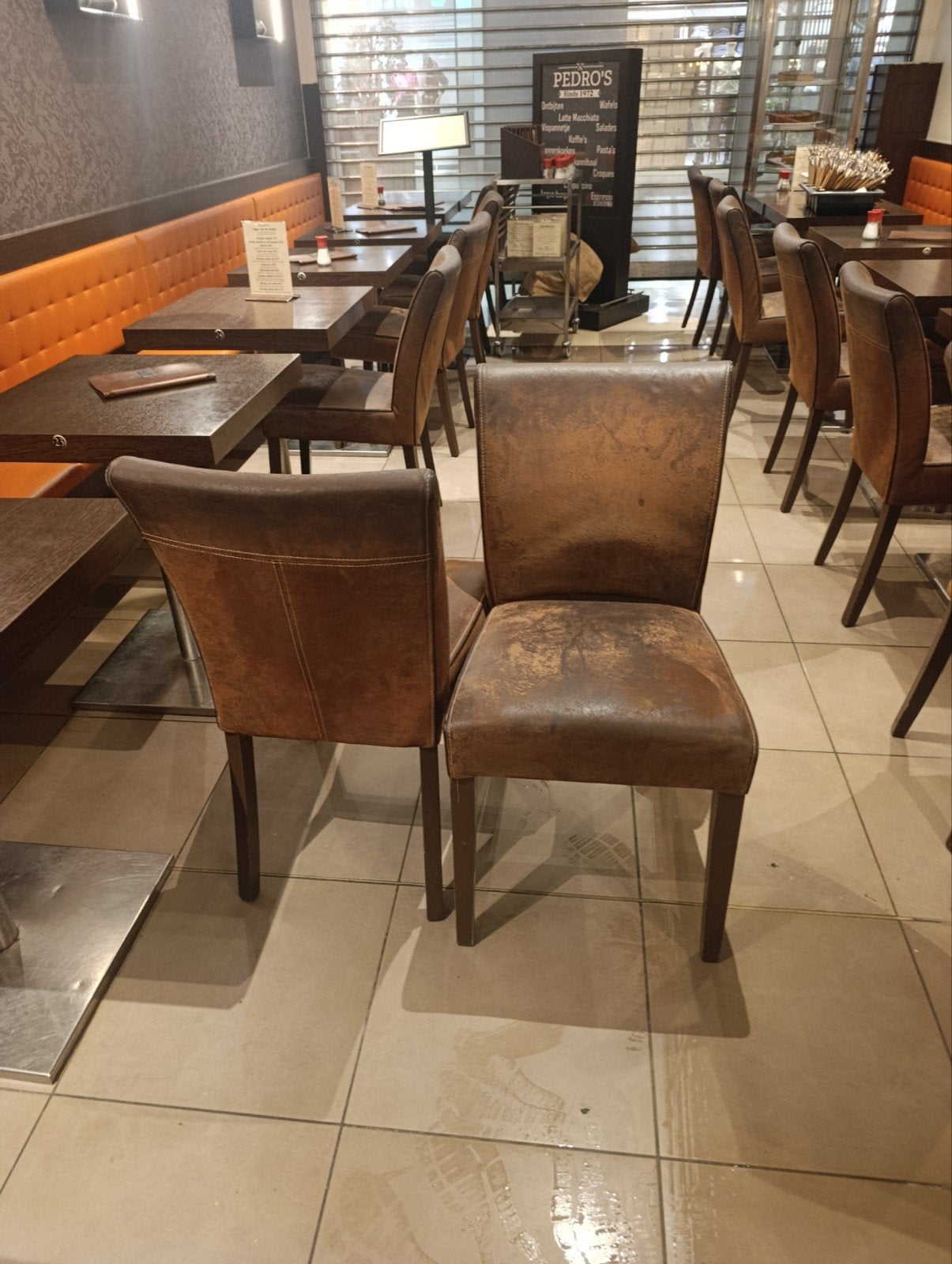 Stoelen €12 per stuk, Brun, Enlèvement, Cuir, Cinq, Six Chaises ou plus