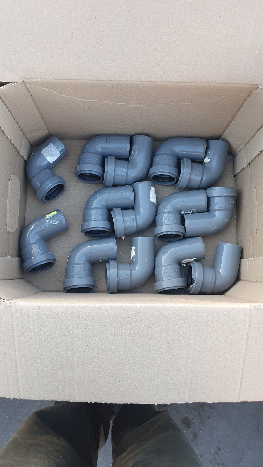 Martens Ecomar afvoerbuizen 40mm grijs en rechte hoeken, Ophalen, Afvoer, PVC, Zo goed als nieuw