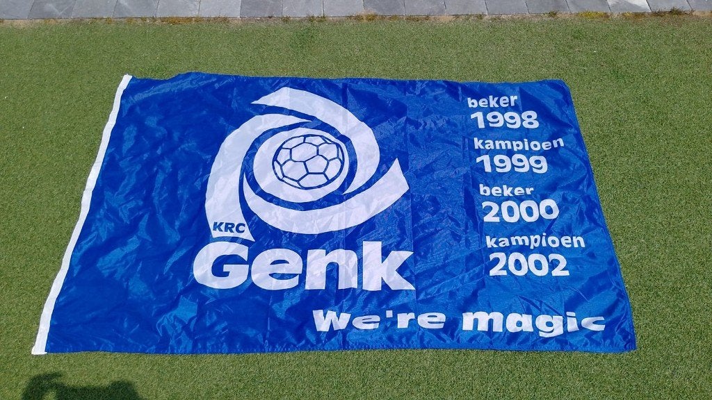 grote vlag KRC Racing Genk, Ophalen of Verzenden