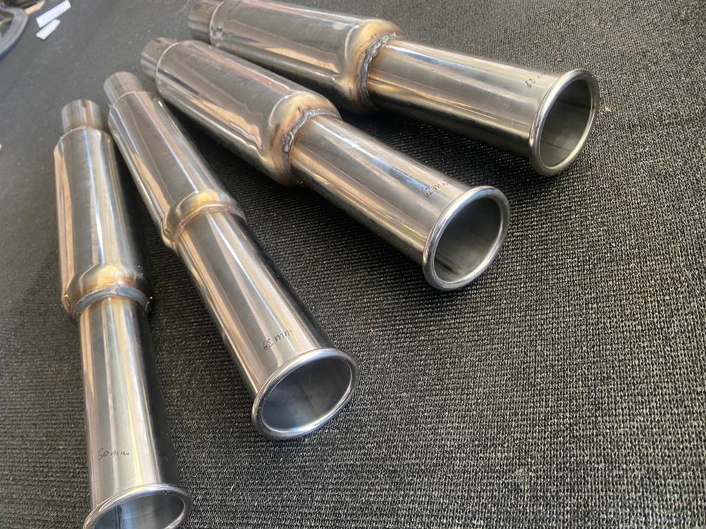 Silencieux d'échappement en inox avec embout enroulé., Autos : Pièces & Accessoires, Systèmes d'échappement, Neuf, Enlèvement ou Envoi