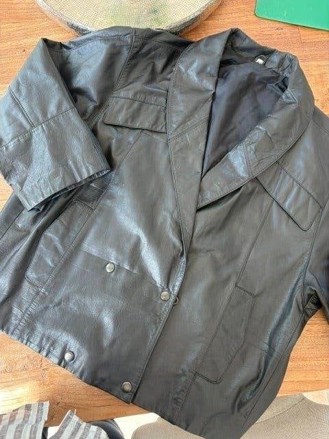 Lederen jas maat 40, Kleding | Dames, Ophalen of Verzenden, Zo goed als nieuw, Maat 38/40 (M), Zwart