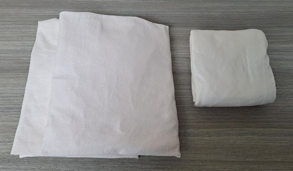 3 DRAPS-HOUSSES BLANCS pour matelas pour enfant 120 x 60 cm, Drap-housse ou Taie d'oreiller, Garçon ou Fille, Enlèvement ou Envoi
