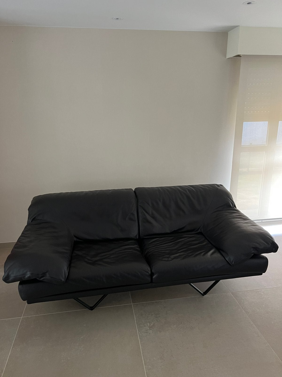 Modern lederen salon, Huis en Inrichting, Ophalen, Zo goed als nieuw
