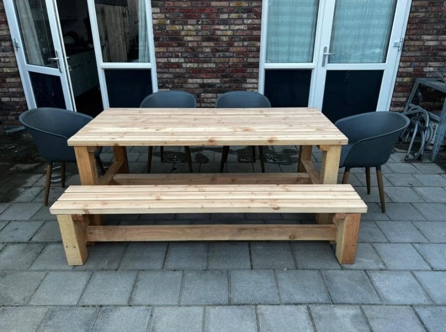 nieuwe houten tuintafels, Jardin & Terrasse, Tables de jardin, Enlèvement ou Envoi, Neuf, Rectangulaire, Bois