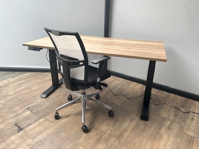 Professional zit sta bureau (zwart), Ophalen, In hoogte verstelbaar