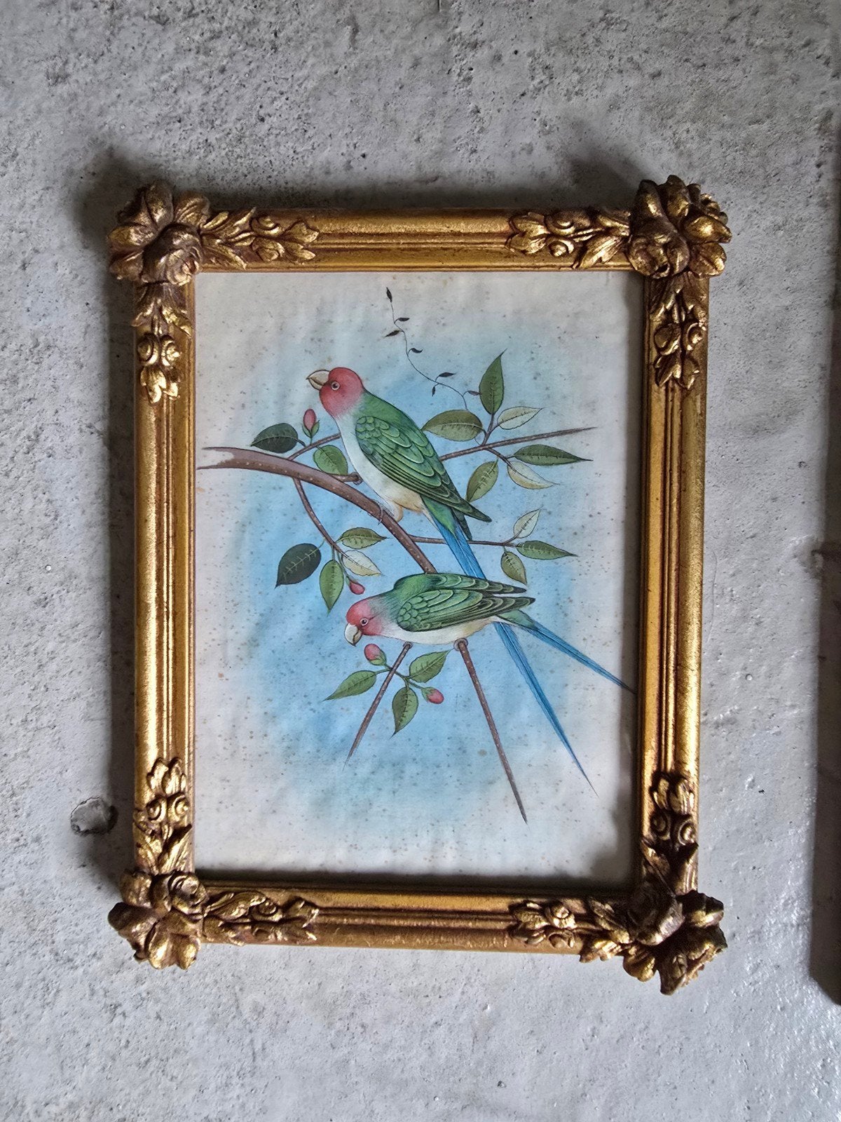 peinture ancienne (soie), Antiquités & Art, Art | Peinture | Classique, Enlèvement ou Envoi, Technique mixte, Animaux, Classique