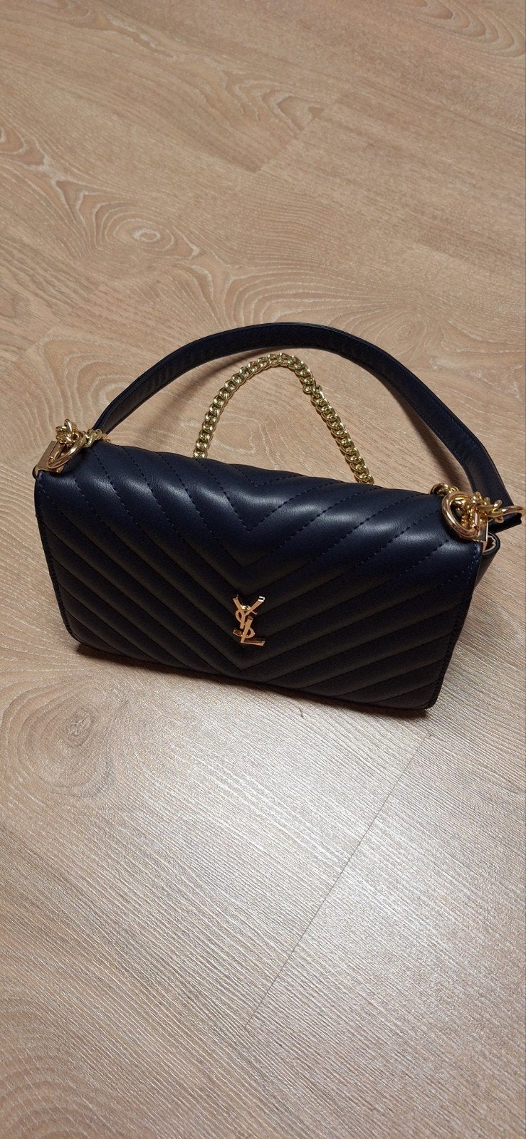tas YSL, Bijoux, Sacs & Beauté, Enlèvement ou Envoi, Neuf, Bleu, Sac de soirée