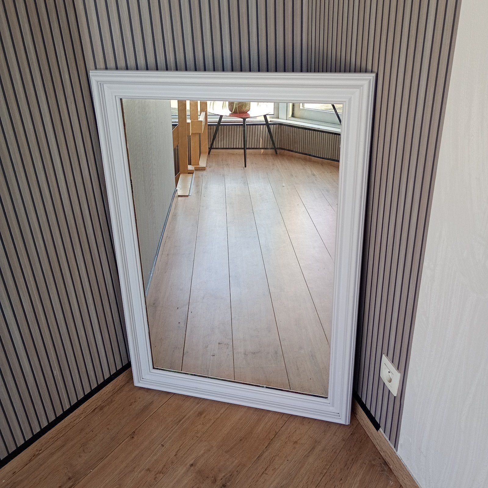 zware geverfde spiegel 73x1m05, Ophalen