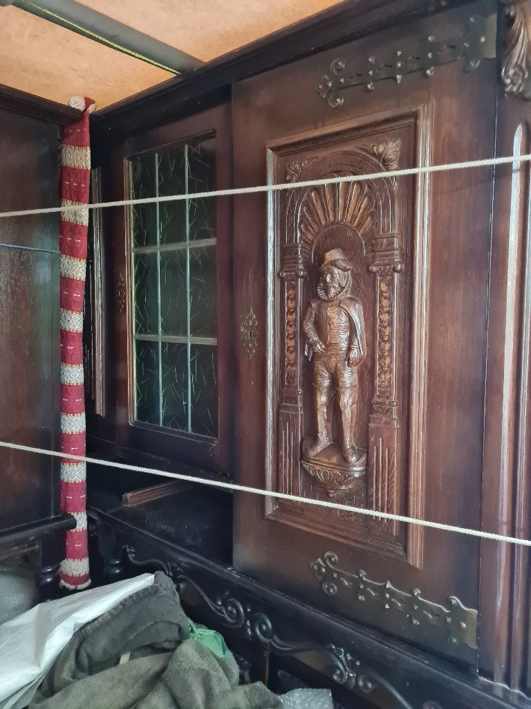 kasten eik en kerselaar, Ophalen, Kersenhout, Gebruikt, Met deur(en)