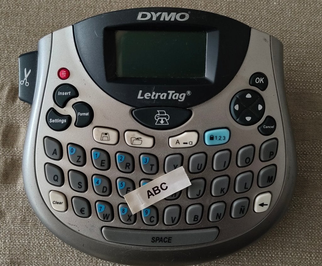 Dymo LetraTag LT-100T  Azerty, Gebruikt, Dymo, Ophalen of Verzenden, Tape-label