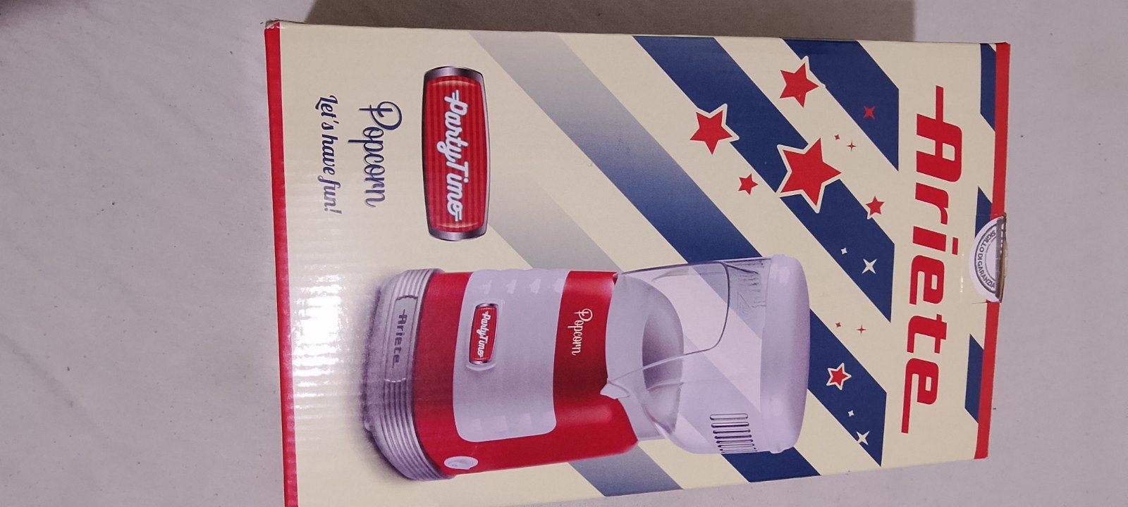 machine a popcorn ariete, Enlèvement