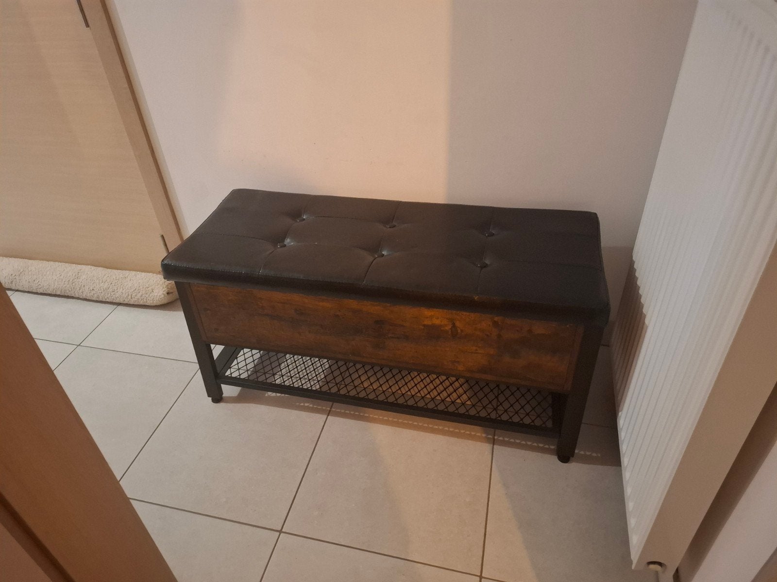 te koop bankje met opbergplaats., Enlèvement, Comme neuf