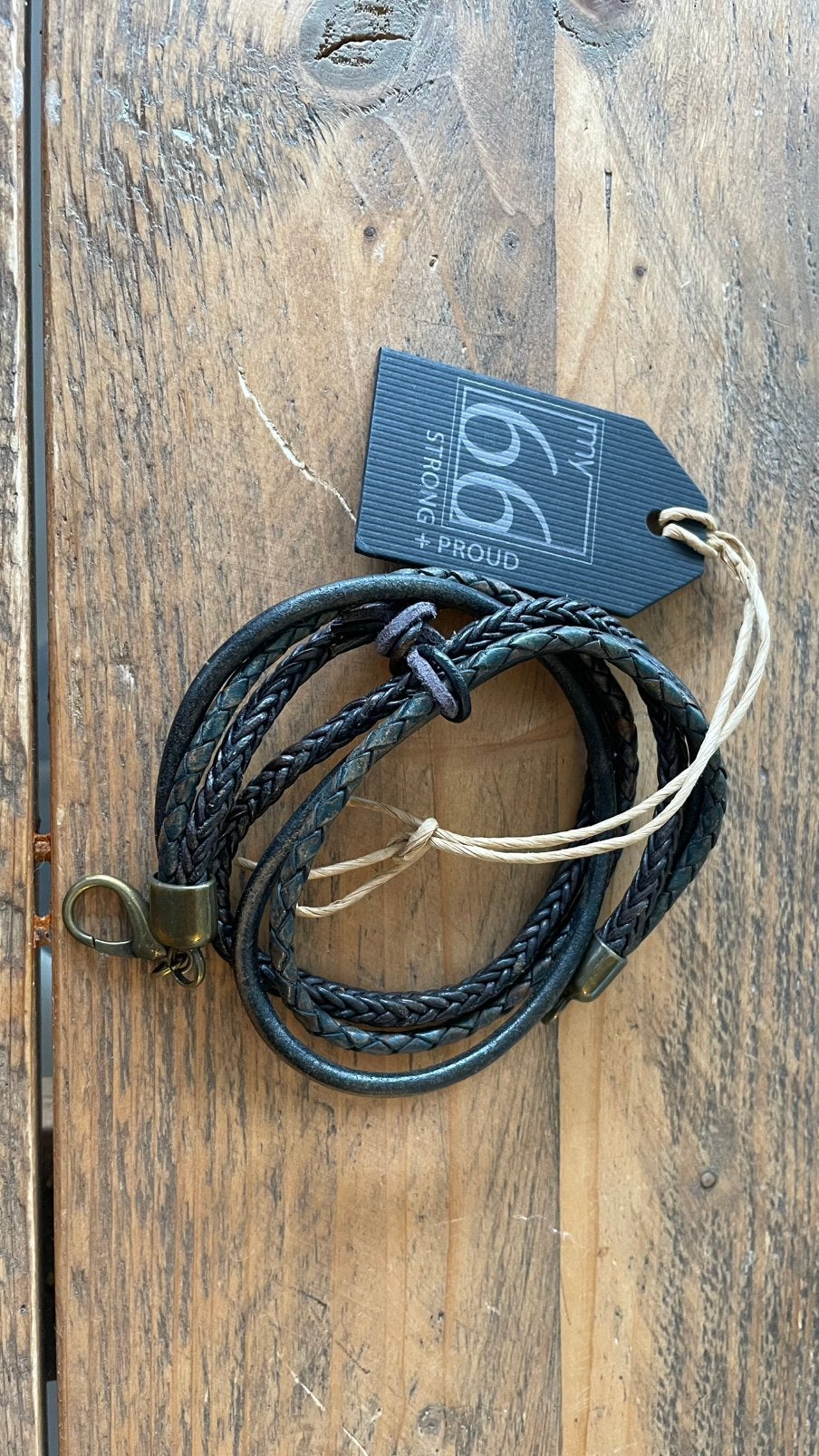My66 lederen heren armband, Ophalen of Verzenden, Zo goed als nieuw