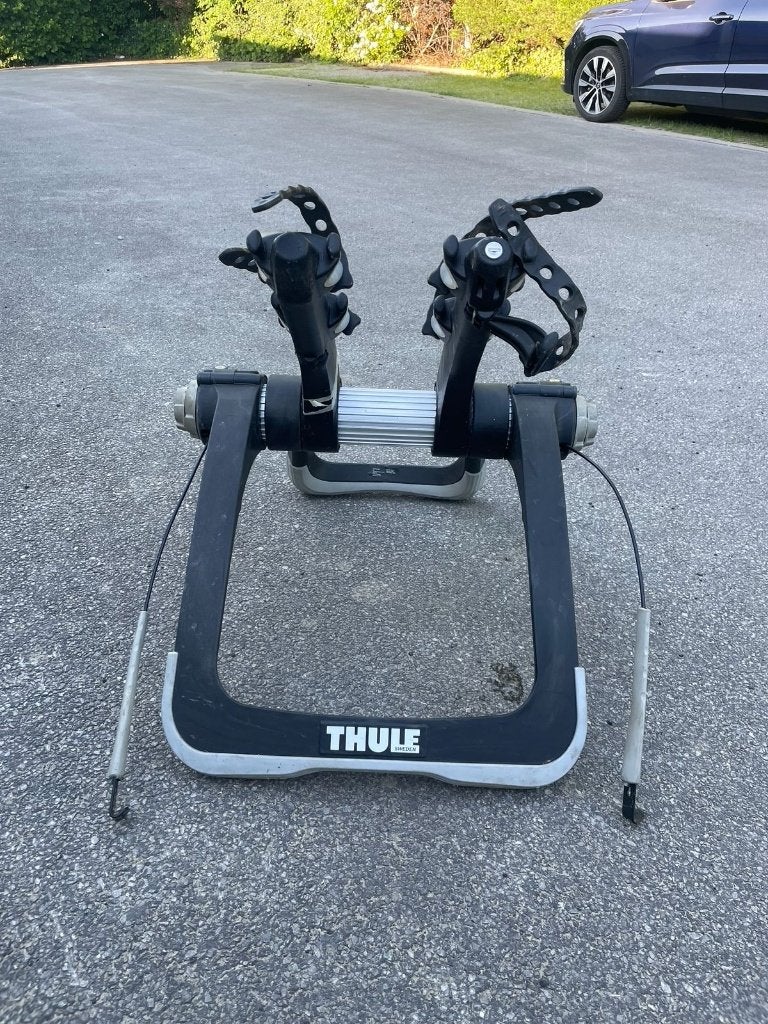Fietsendrager Thule RaceWay voor 2 fietsen, Ophalen, 2 fietsen, Gebruikt, Achterklepdrager