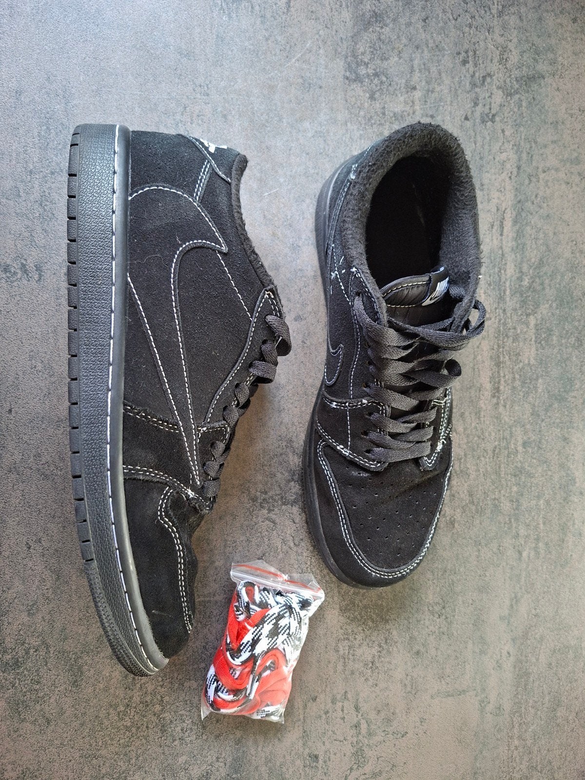 Air Jordan 1 Low OG x Travis Scott "Black Phantom" - Maat 43, Ophalen, Wit