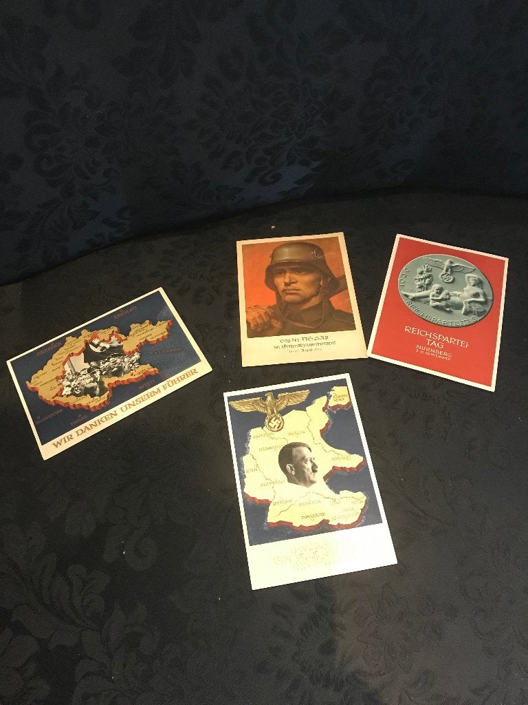 4 duitse postkaarten, Verzenden