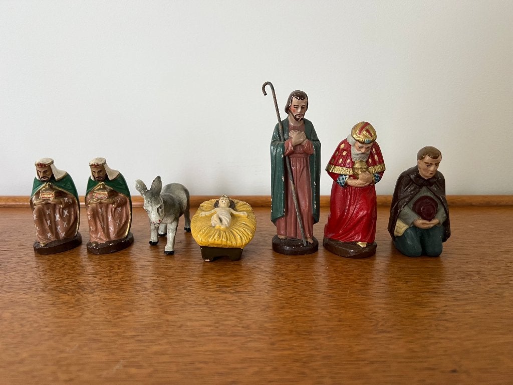 Kerstbeeldjes Beeusaert NB Belgium Kerststal, Verzamelen, Beelden en Beeldjes, Ophalen of Verzenden, Gebruikt, Overige typen