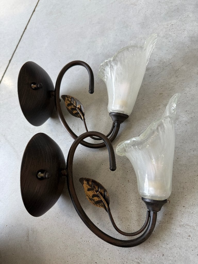 2 Fantasia wandlampjes, Enlèvement ou Envoi, Comme neuf, Verre, Klassiek modern