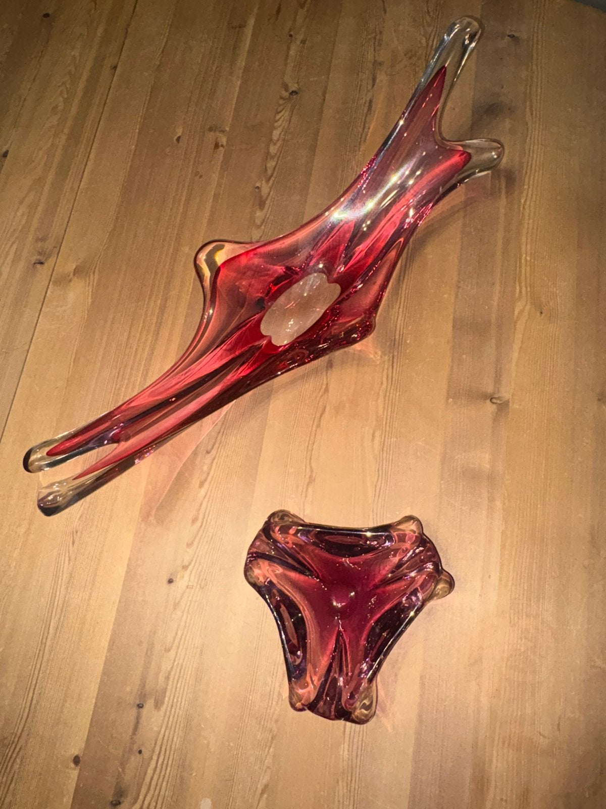 Vintage Murano Fruitschaal en asbak, Ophalen