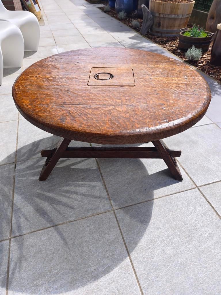 Brutalistische Salontafel BERRYNID Brussels Massief Hout, Verzamelen, Ophalen