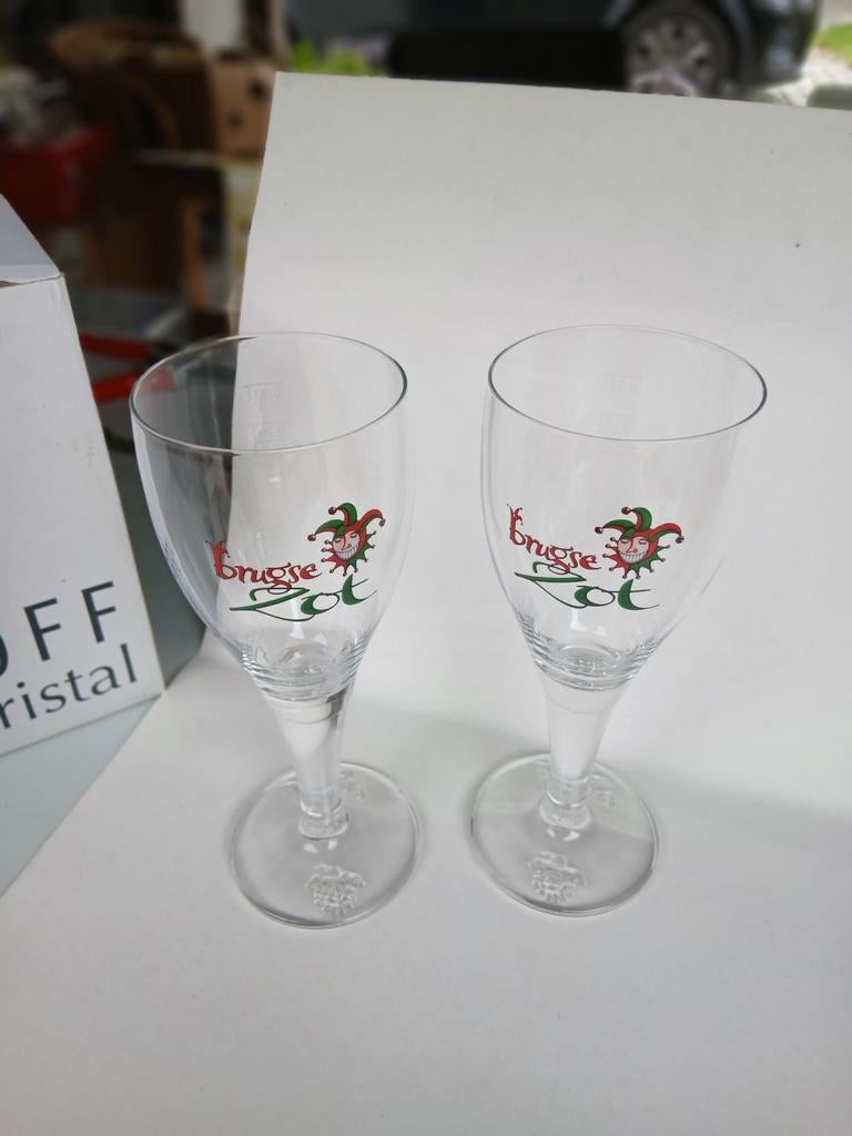 6 brugse zot glazen 0,33cl, Ophalen of Verzenden