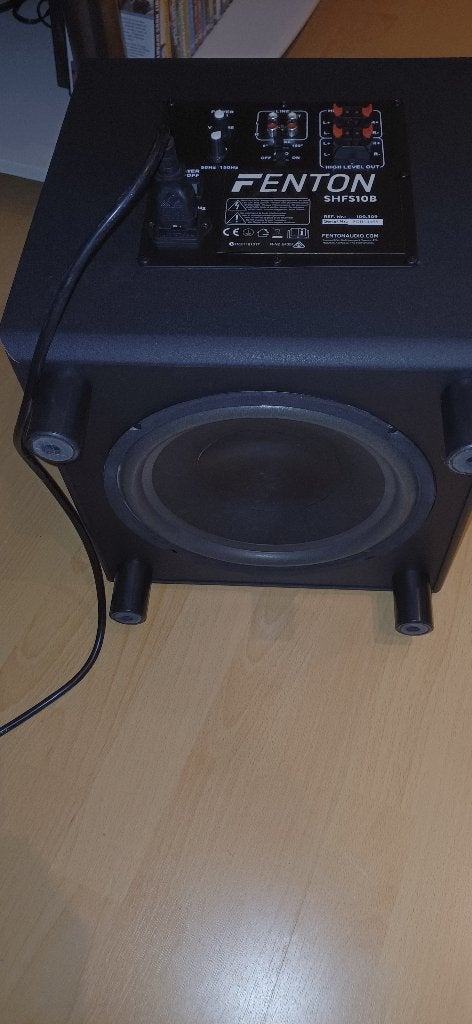 Fenton SHFS10B subwoofer, TV, Hi-fi & Vidéo, Enceintes, Comme neuf, Subwoofer, 120 à 150 watts, Autres marques, Enlèvement