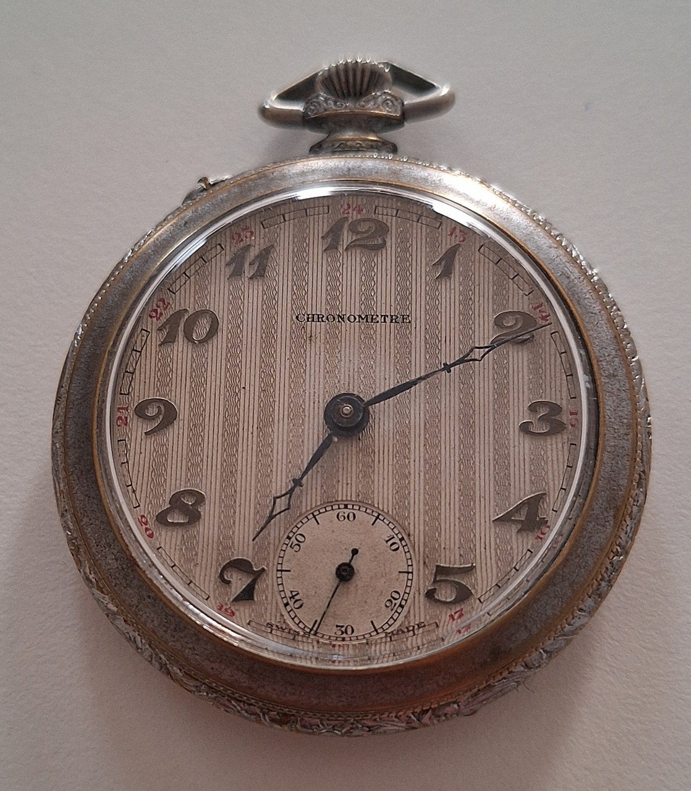 Zakhorloge met Zwitserse chronometer werkt perfect, Handtassen en Accessoires, Horloges | Antiek, Ophalen of Verzenden