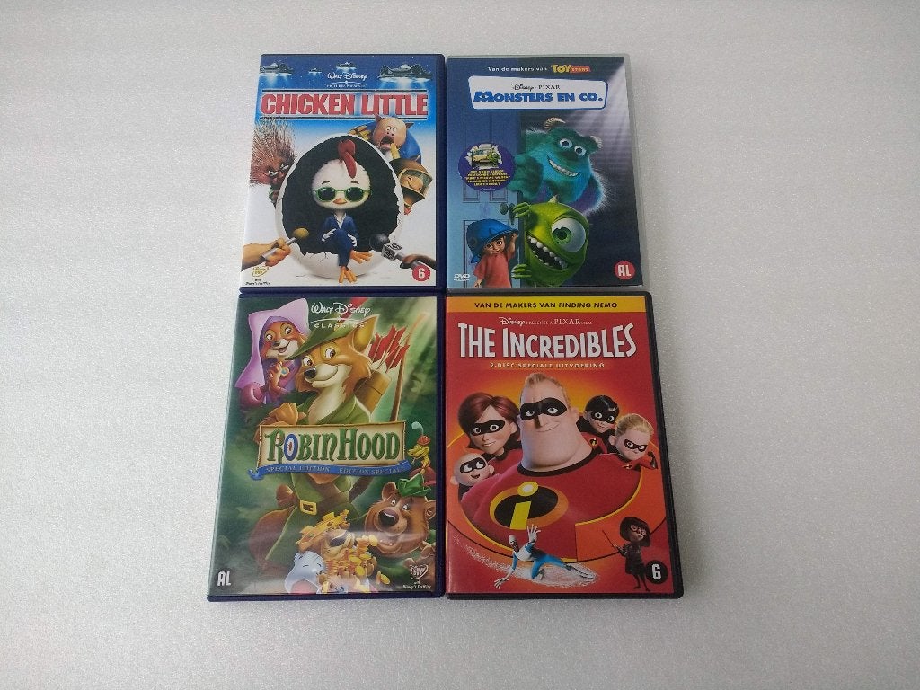 Chicken Little, Monsters en Co, Robin Hood, The Incredibles ...