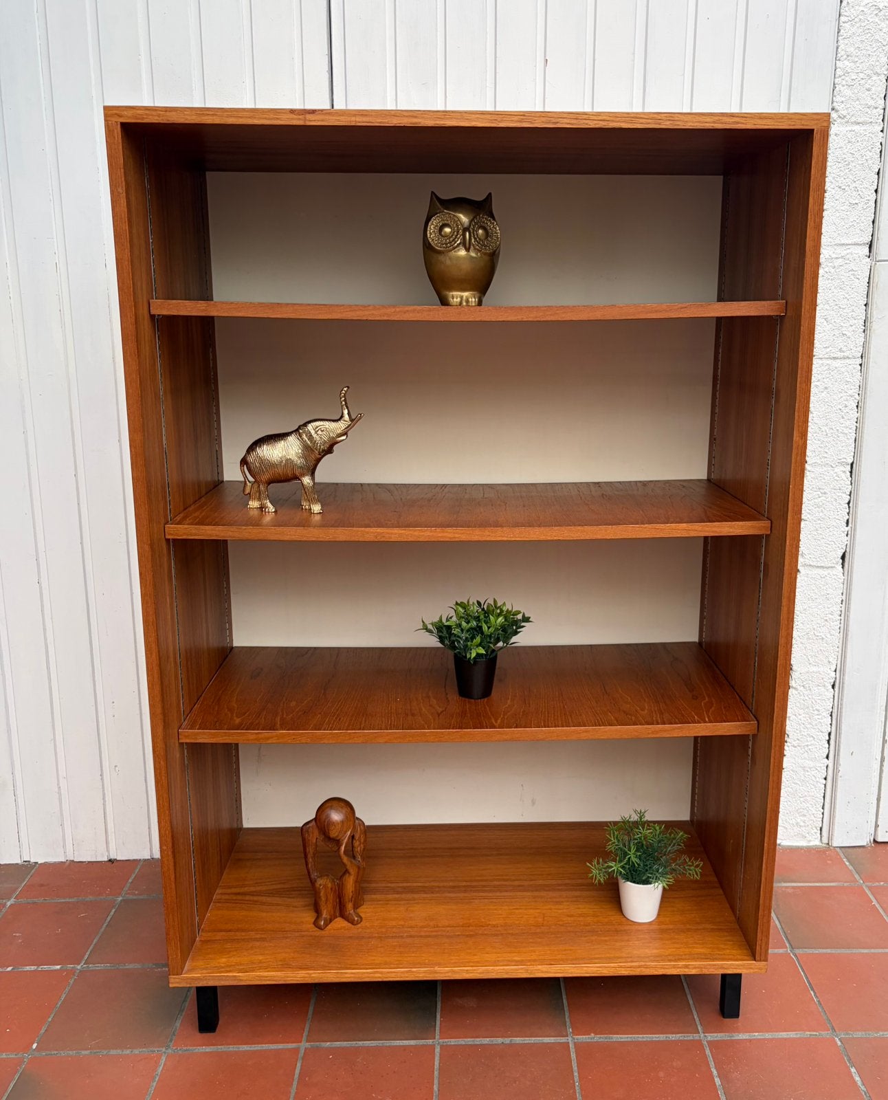 Vintage Scandinavische boekenkast/plank, Huis en Inrichting, Kasten | Boekenkasten, Ophalen, Gebruikt, Teakhout