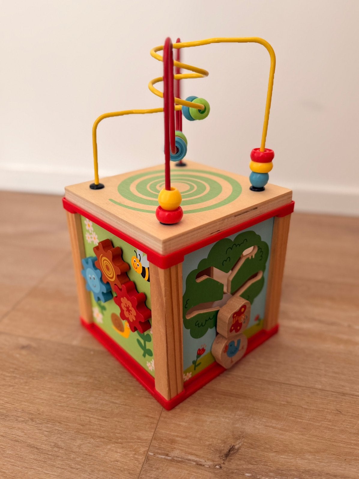 Cube d'activités en bois avec boulier d'éveil pour enfant, Enlèvement, Comme neuf, Autres types