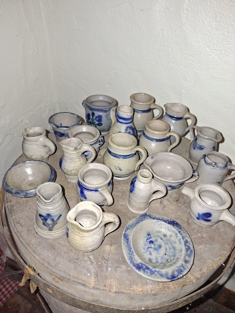 20 oude steengoed kruiken, begin 1900, Ophalen of Verzenden