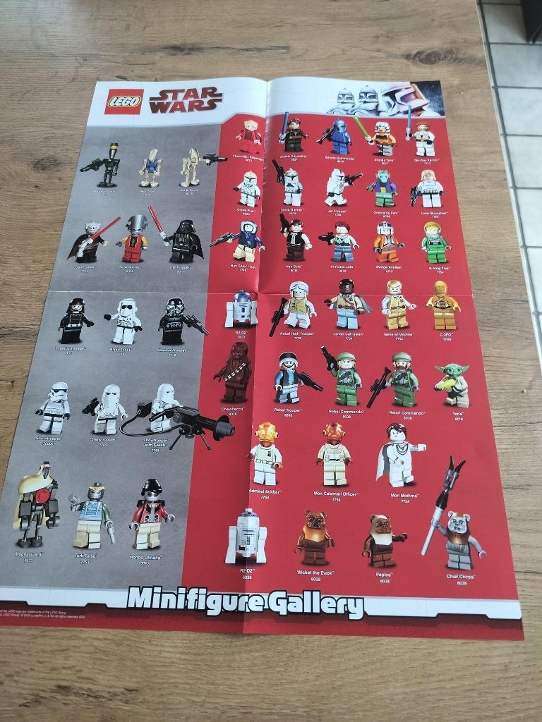 lego poster star wars minifiguren, Kinderen en Baby's, Speelgoed | Duplo en Lego, Ophalen of Verzenden, Lego, Star Wars