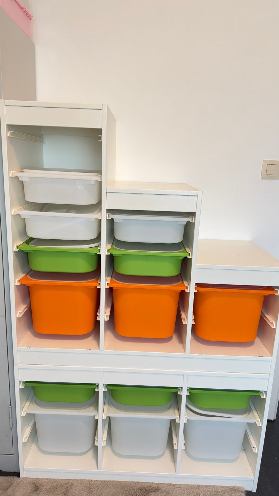 IKEA TROFAST Opbergcombinatie met bakken (witte kast), Huis en Inrichting, Ophalen, Zo goed als nieuw, Kunststof