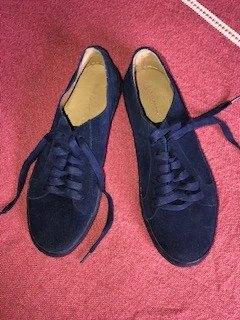 Marineblauwe nubuck sneakers Monoprix 38, Blauw, Ophalen of Verzenden, Zo goed als nieuw, Sneakers