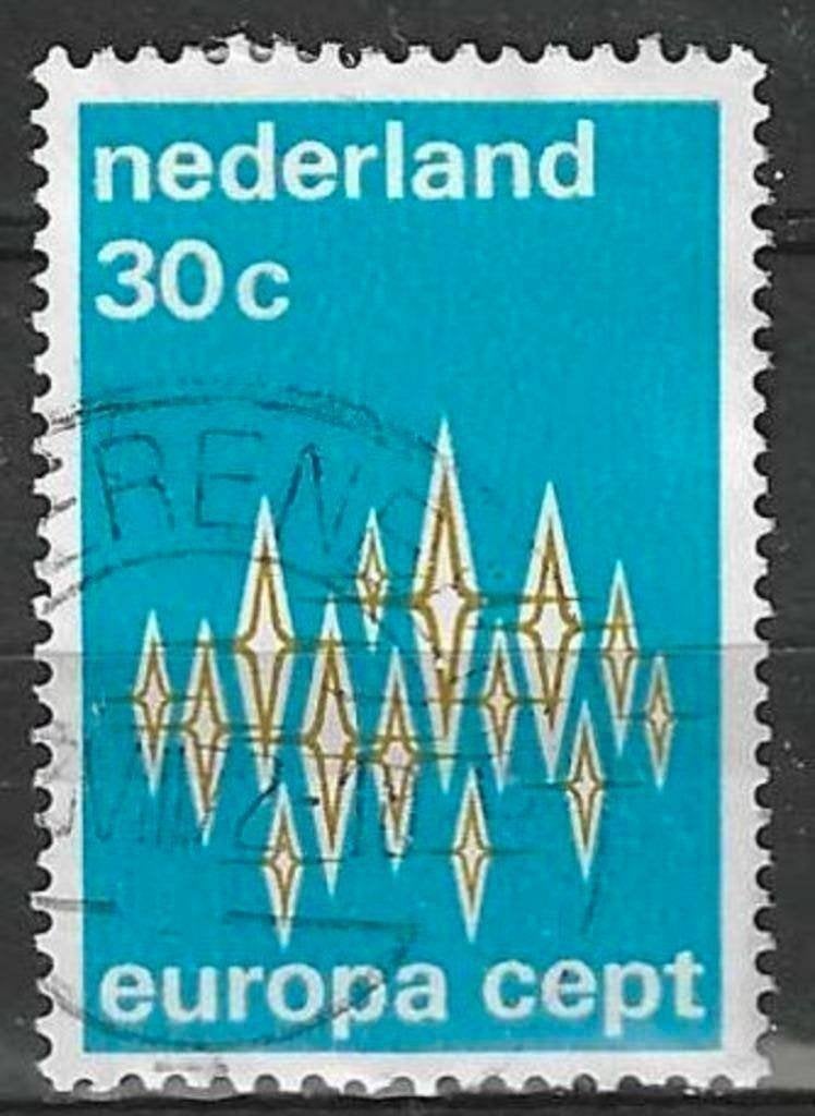 Pays-Bas 1972 - Yvert 958 - Europe - 30 c. (ST), Timbres & Monnaies, Timbres | Pays-Bas, Envoi, Affranchi