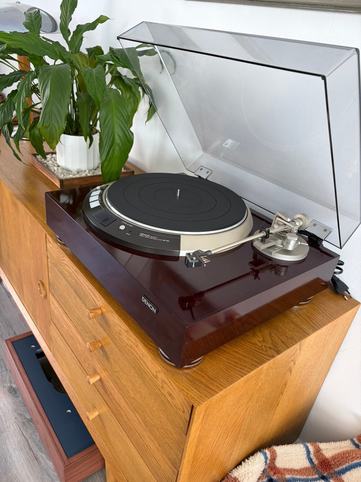 exceptionnel platine vinyle denon DP60L, Enlèvement, Comme neuf