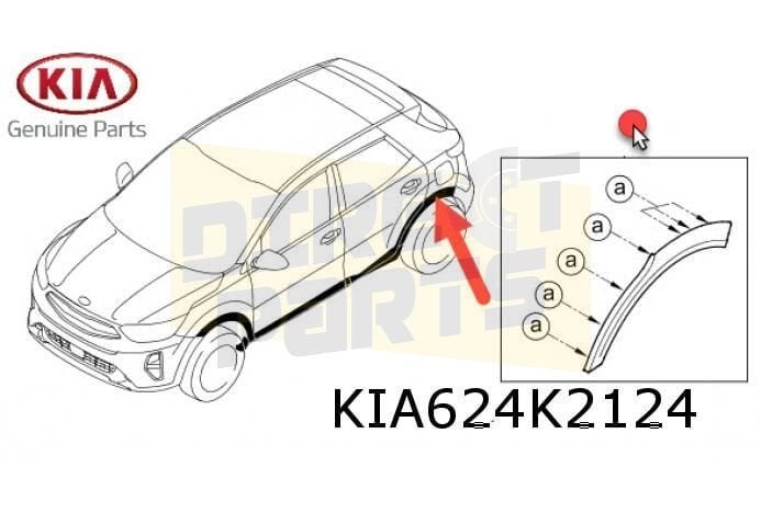 Kia Stonic achterstermlijst Rechts Origineel! 87742H8400, Neuf, Kia, -, -