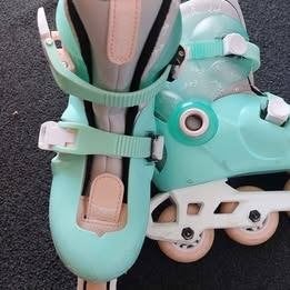 Skates voor kinderen mintgroen 32/34, Sports & Fitness, Enlèvement, Comme neuf, Enfants