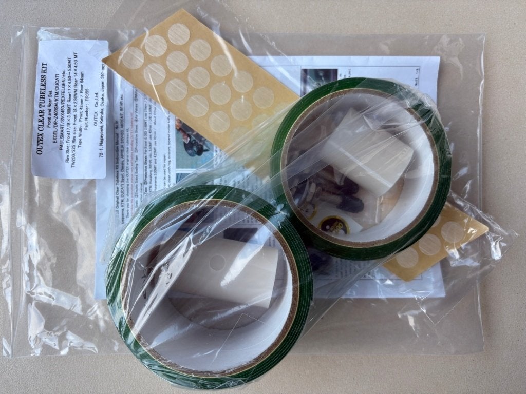 Outex tubeless kit voor motorfiets, Ophalen of Verzenden, Nieuw