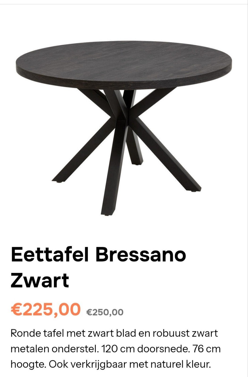 ronde eettafel Kwantum, Huis en Inrichting, Ophalen, Zo goed als nieuw, Rond, 100 tot 150 cm