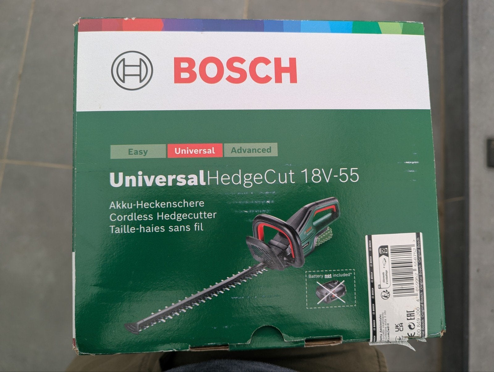 Taille-haie universalhedgecut 18v-55, Enlèvement ou Envoi, Comme neuf, Batterie, Bosh