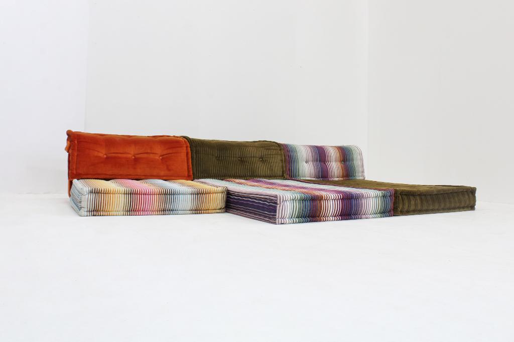 Roche Bobois Mah Jong sofa Missoni design by Hans Hopfer, 200 cm ou plus, Design, Comme neuf, 50 à 75 cm