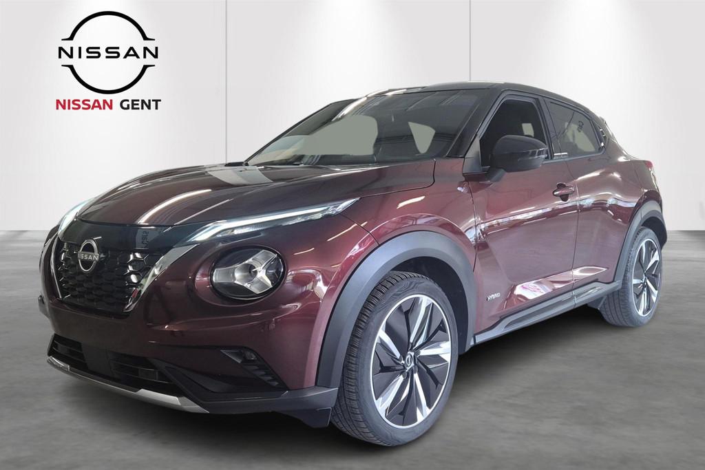 Nissan Juke Hybride-Aut-360Cam-GPS-Carplay-Airco, Auto's, Stof, 4 cilinders, Cruise Control, Bedrijf