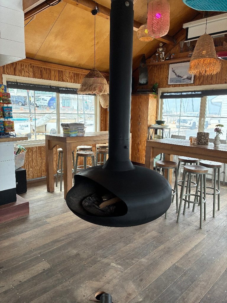 GYRO FOCUS hanghaard - Iconische haard, Huis en Inrichting, Ophalen, Gebruikt, Hangende haard, Houthaard