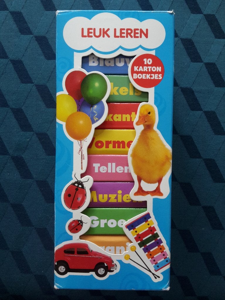 Nieuwe set van 10 kartonnen boekjes om woordjes te leren, Enlèvement ou Envoi, Comme neuf, Langue et Lecture