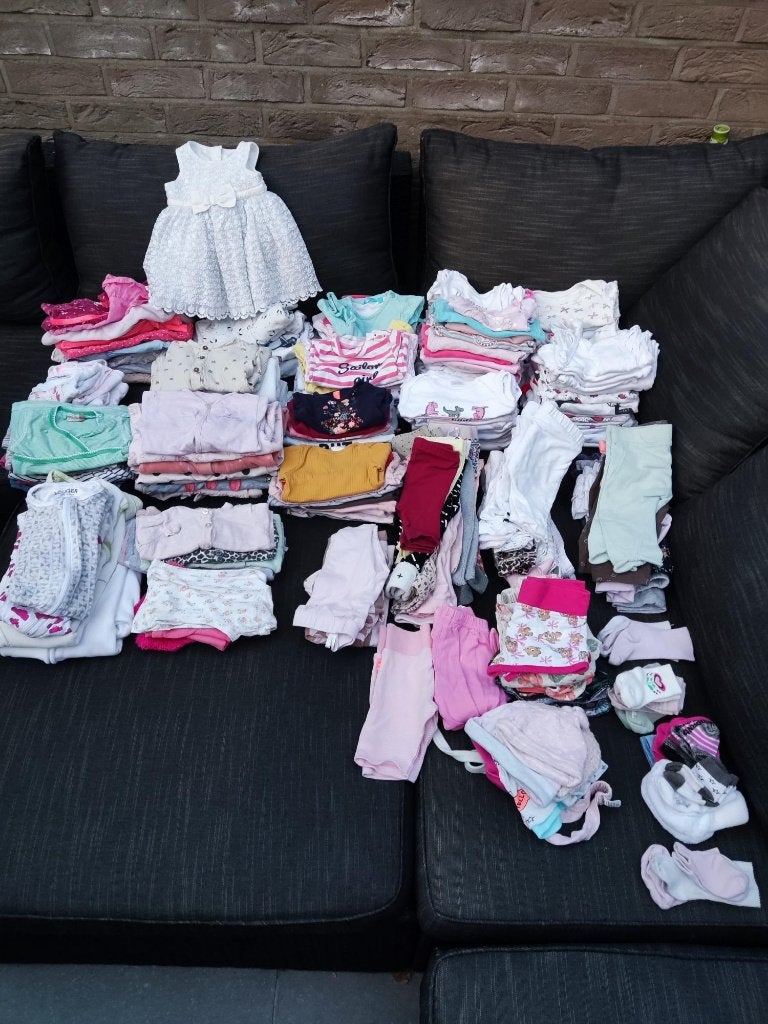 Groot pakket babykleding maat 50-56-62 meisje +/- 250 stuks, Kinderen en Baby's, Babykleding | Maat 56, Ophalen of Verzenden, Zo goed als nieuw
