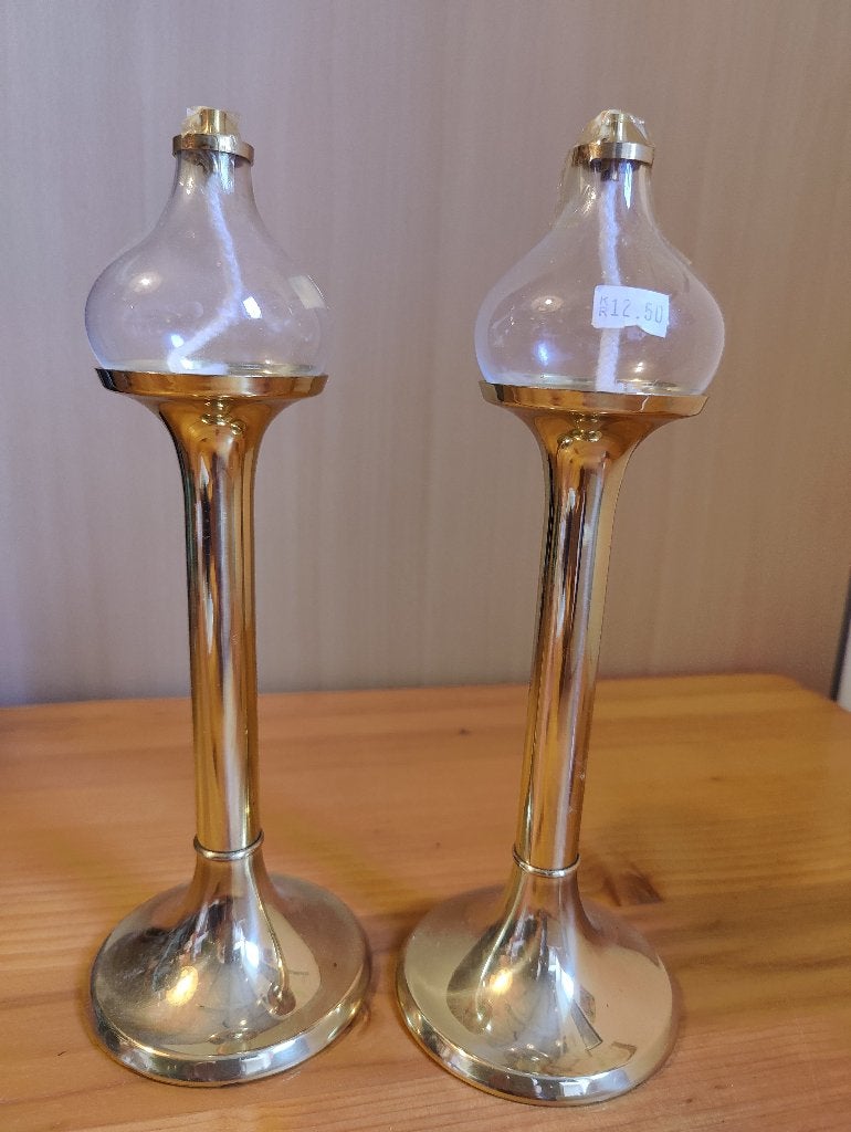 TWEE FIJNE OLIELAMPJES, Antiek en Kunst, Ophalen of Verzenden