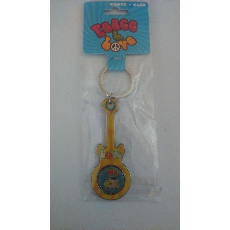 Porte clé guitare Peace & love N4, Enlèvement ou Envoi, Neuf, Autres types