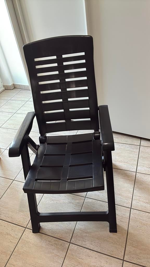 Chaises de jardin ou de terrasse 2 pièces - 90 euros, Enlèvement, Comme neuf, Synthétique, Ajustable